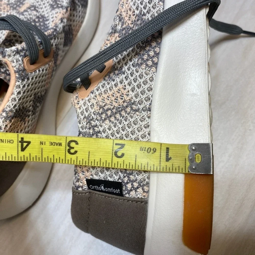 Orthocomfoot Mens Camo Mesh Slip‎ On Walking Shoes Grey Tan ZGBX11G EU 40 US 7.5